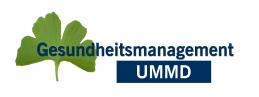 logo gesundheitsmanagement blau