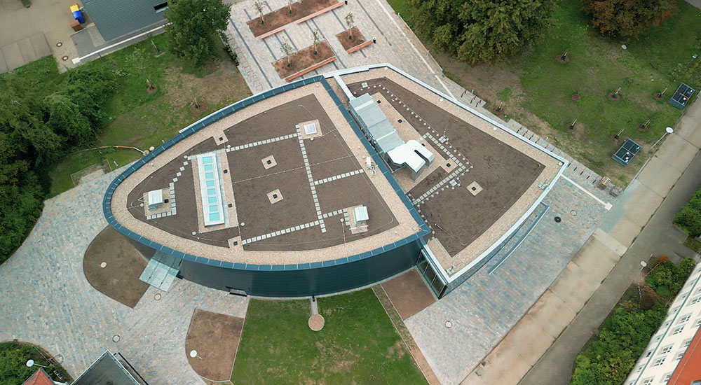 Neuer klinischer Hörsaal der Universitätsmedizin Magdeburg_Vogelperspektive