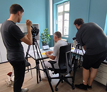 Dr. John beim Videodreh
