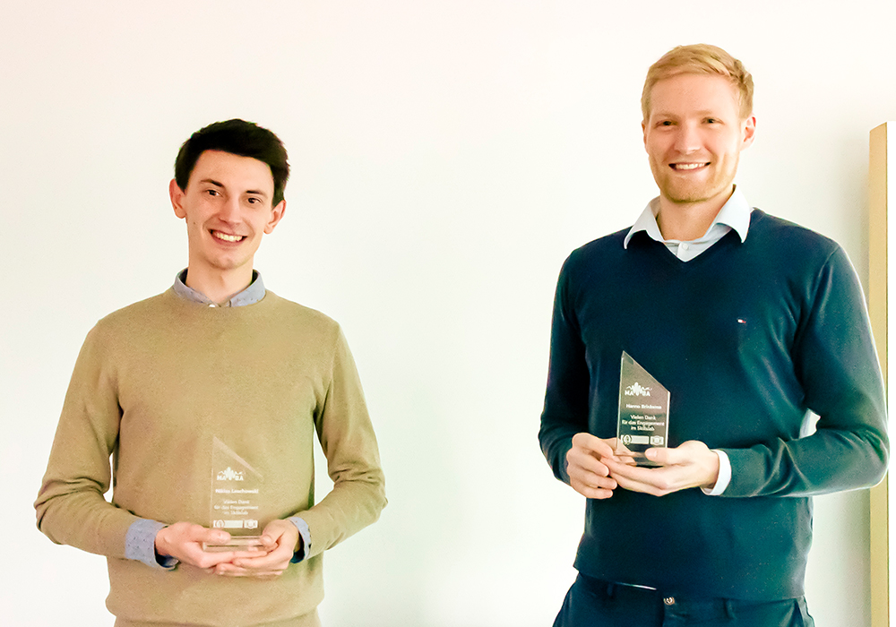 Lehrpreis für Niklas Leschowski und Hanno Brinkema_Melitta Schubert