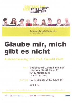 Buchvorlesung Prof. Gerald Wolf